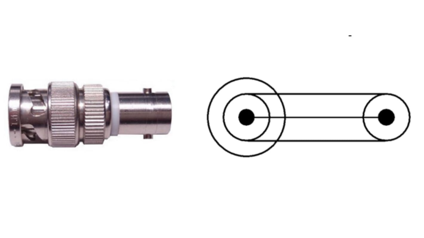 Keysight Technologies N1254A Series Male to Female Triax Connector, Straight Body