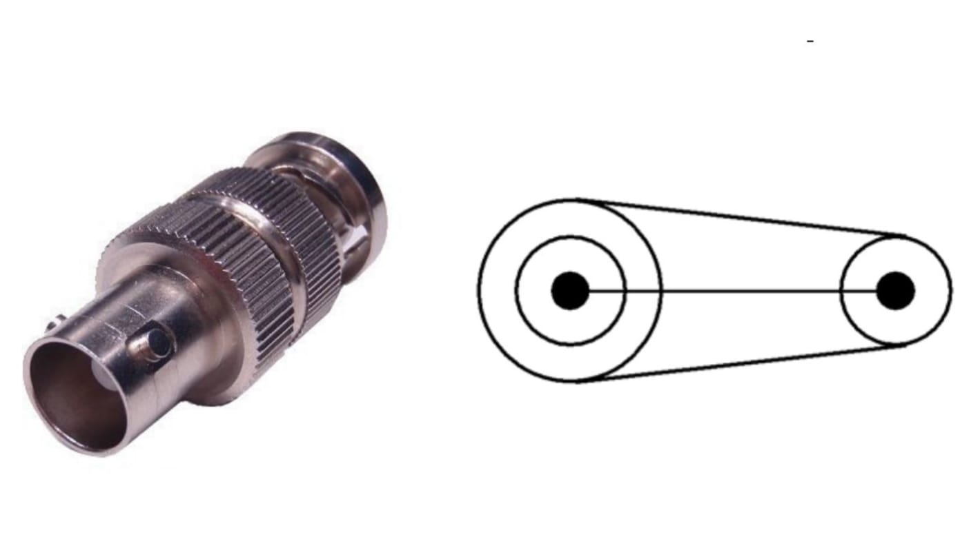 Keysight Technologies N1254A Series Female to Male Triax Connector, Straight Body