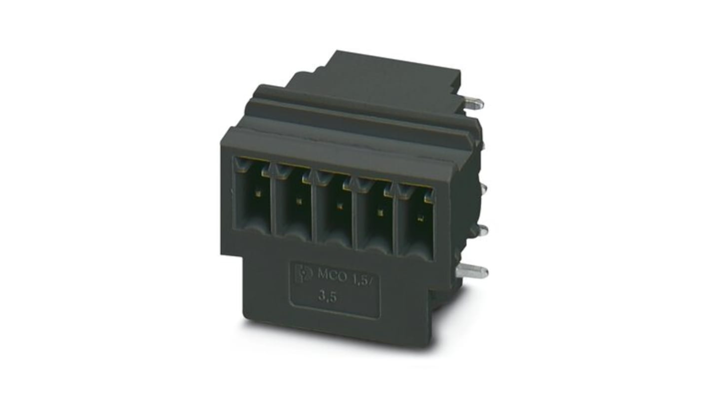Phoenix Contact MCO-EH Series Wave Soldering PCB Header, 5 Contact(s), 3.5mm Pitch, 1 Row(s), Shrouded