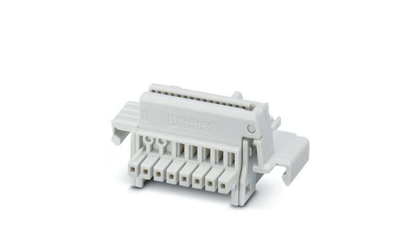 Phoenix Contact TBUS8 Series DIN Rail Bus Connectors for Use with ME-IO Multifunctional Housings, 6A
