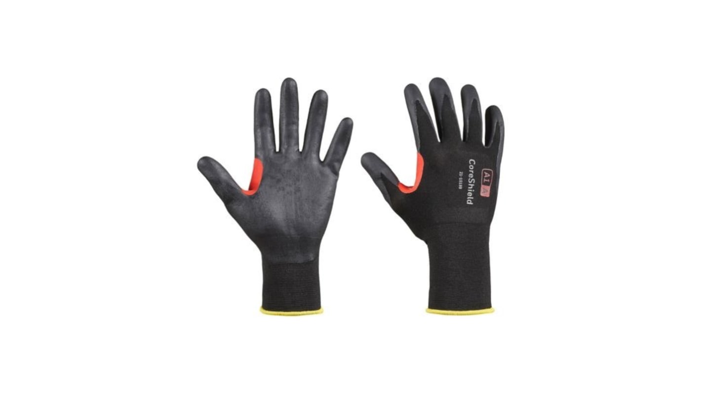 Honeywell Safety CoreShield Black Micro-Foam Nitrile Cut Resistant Work Gloves, Size 11, Nitrile Coating