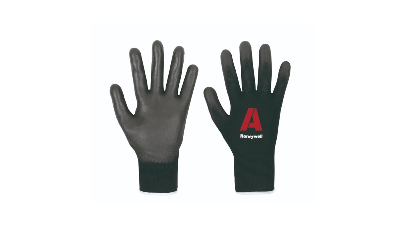 Honeywell Safety Vertigo Black Polyamide Work Gloves, Size 6, Polyurethane Coating