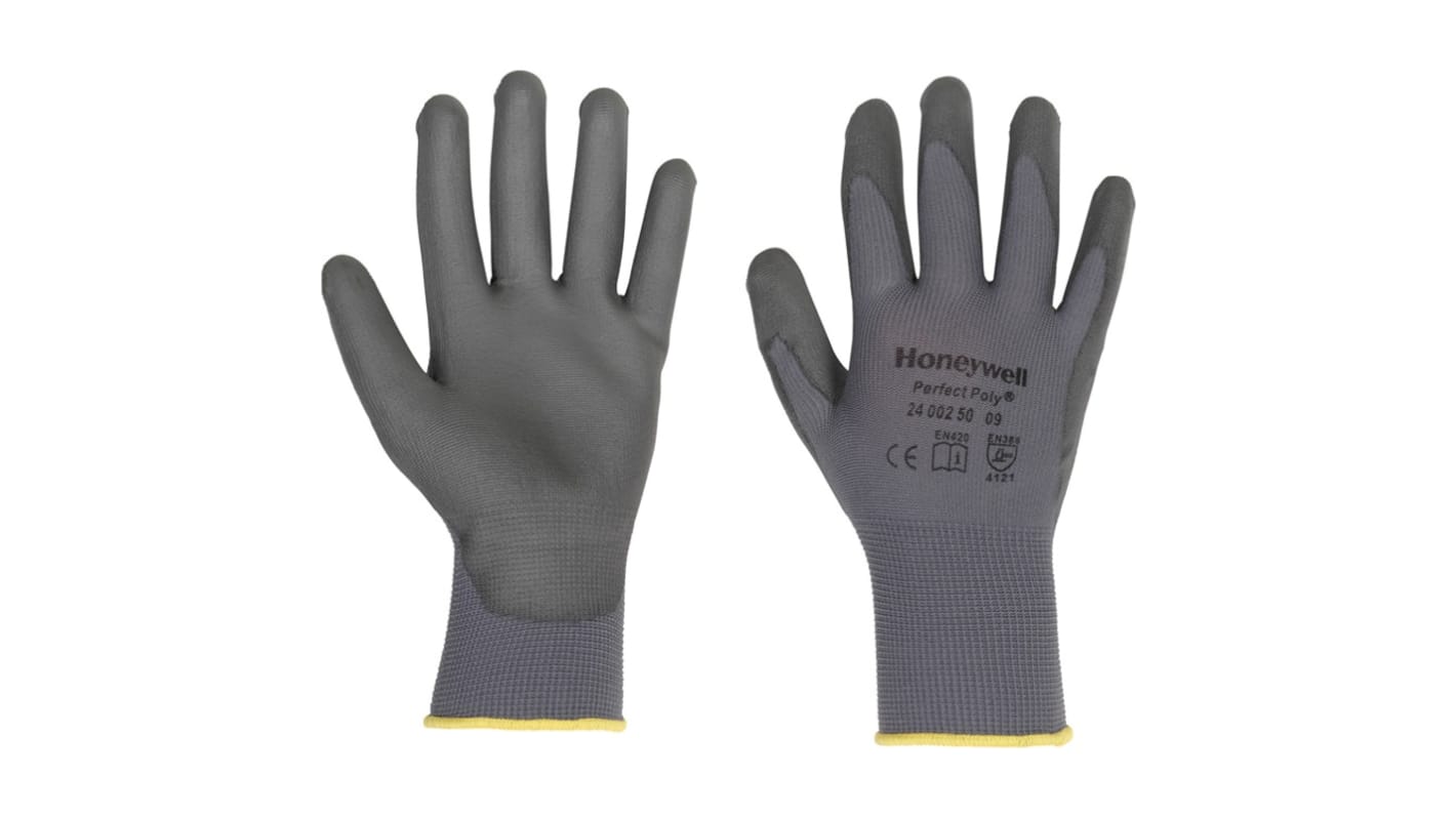 Honeywell Safety Grey Polyamide Work Gloves, Size 8, Polyurethane Coating