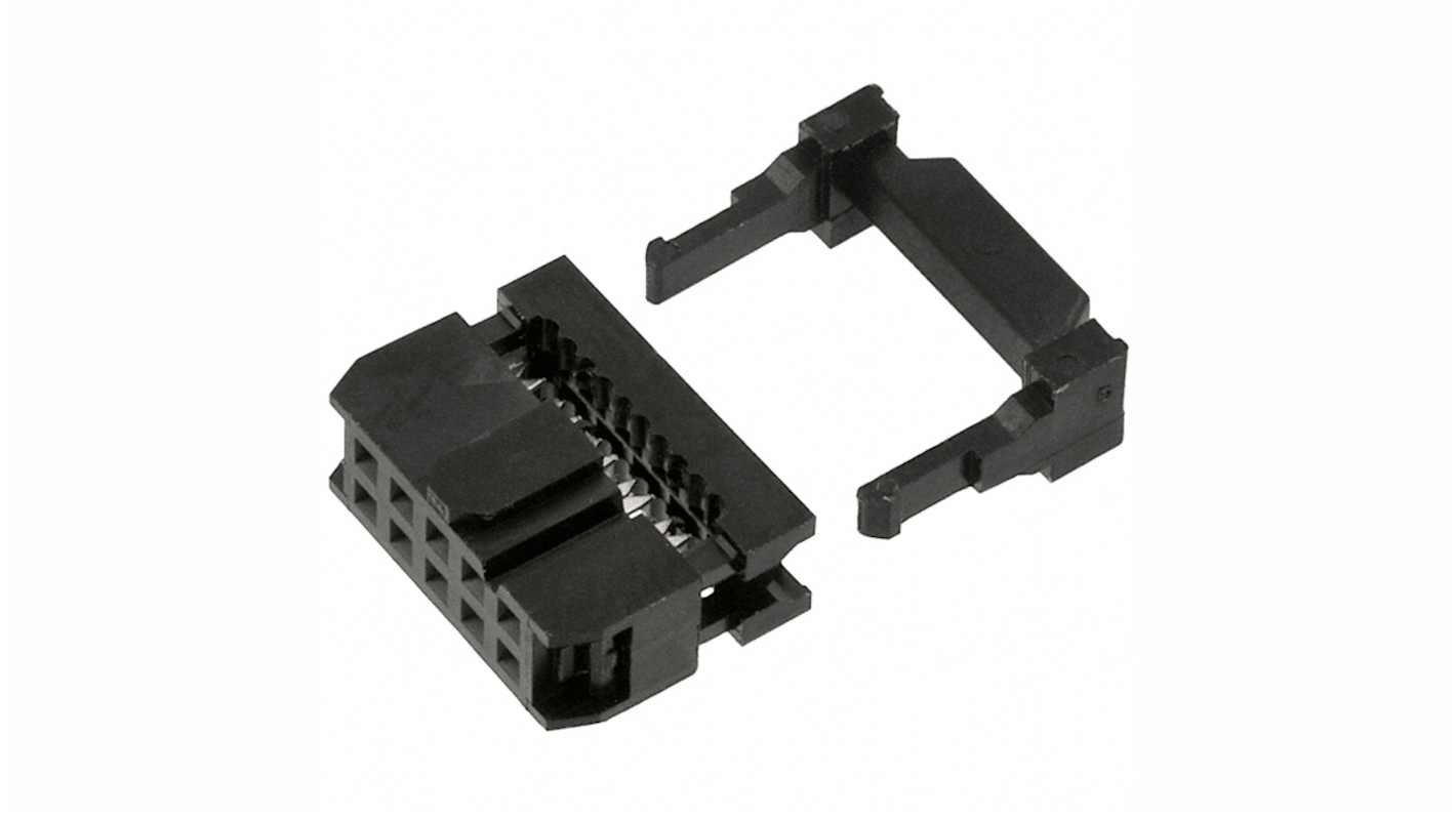RS PRO 2.54mm间距10p2排IDC连接器母座, 电缆安装