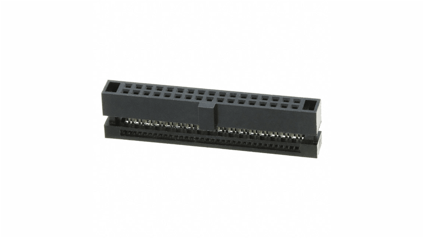 RS PRO IDC连接器, 母座, 34p, 1.27mm间距, 2排, 电缆安装, IDC端接, 直向