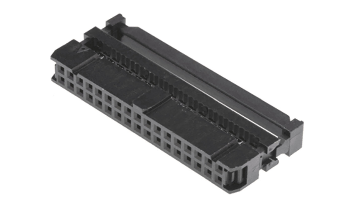 RS PRO IDC连接器, 母座, 34p, 2.54mm间距, 2排, 电缆安装, IDC端接, 直向