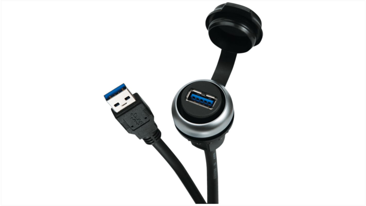 Murrelektronik Limited USB 3.0, Female; Male USB A to USB A, 600mm