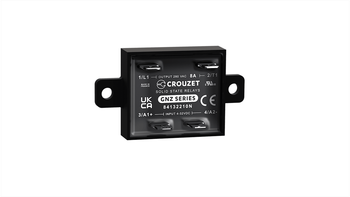 Crouzet GNZ Series Solid State Relay, 8 A Load, Panel Mount, 280 Vrms Load, 32 Vdc Control