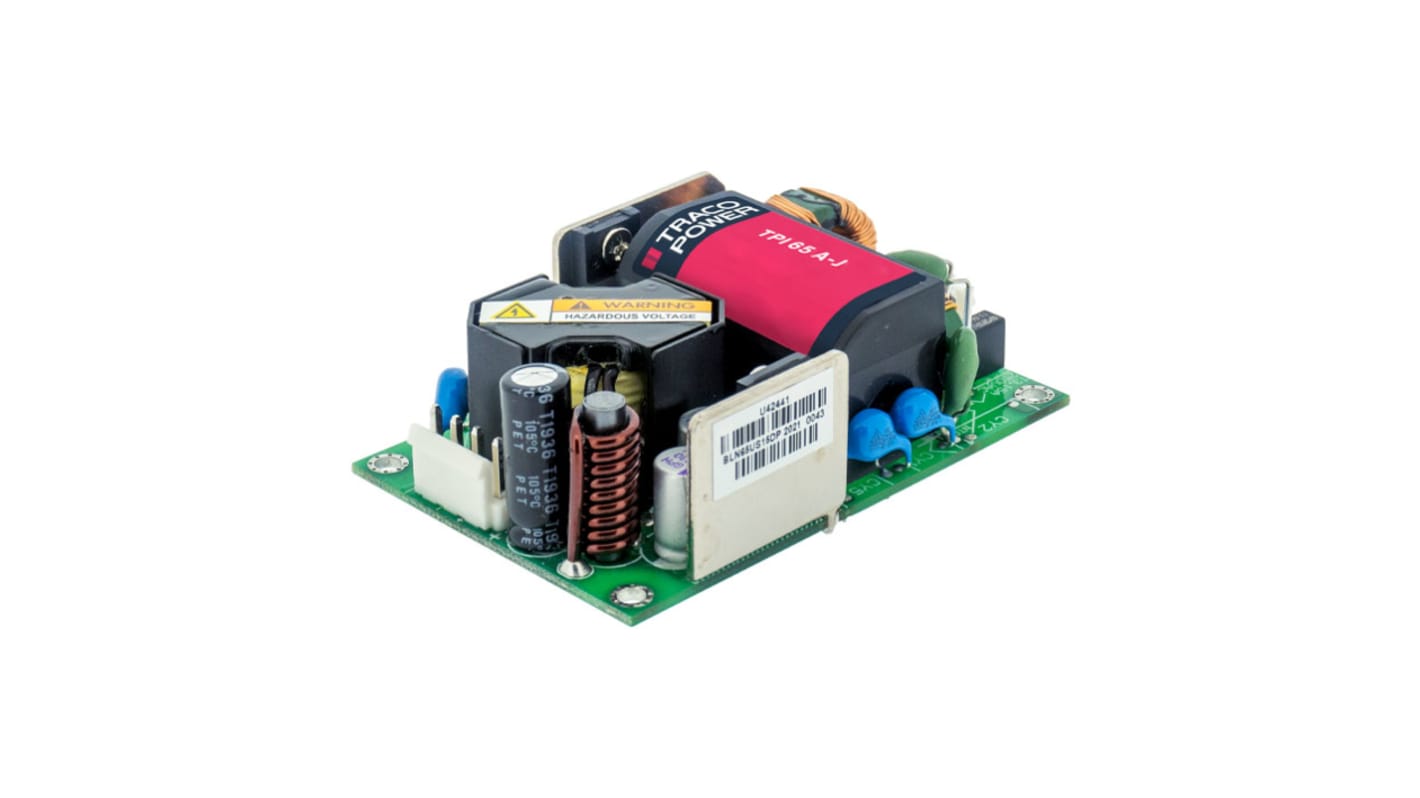 TRACOPOWER Power Supply, 15V dc, 4.34A, 30W, 1 Output, 85 → 264V ac Input Voltage