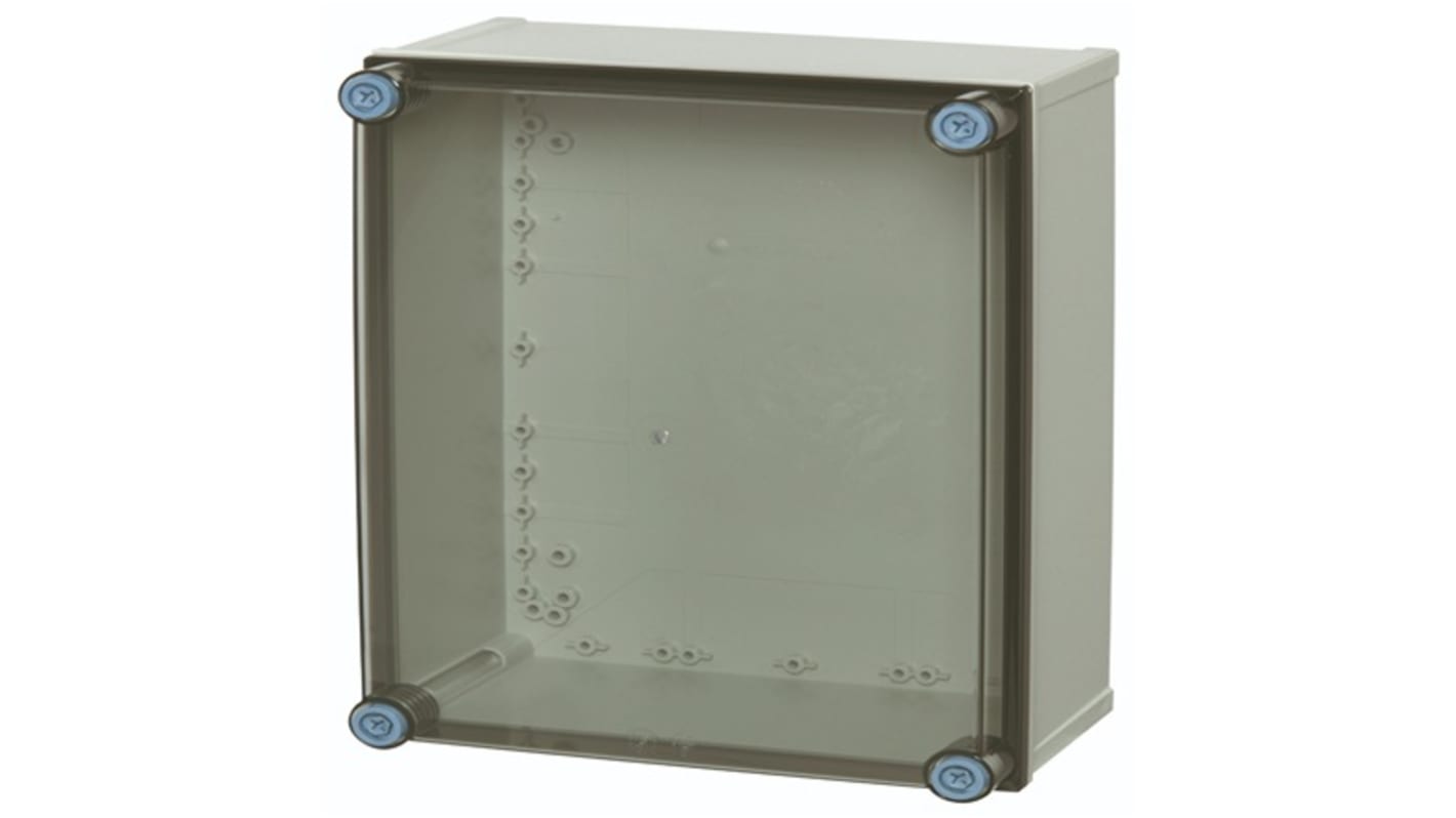 Fibox CAB PCQ Series Grey Polycarbonate General Purpose Enclosure, IP66, IP67, IK08, Transparent Lid, 400 x 300 x 230mm