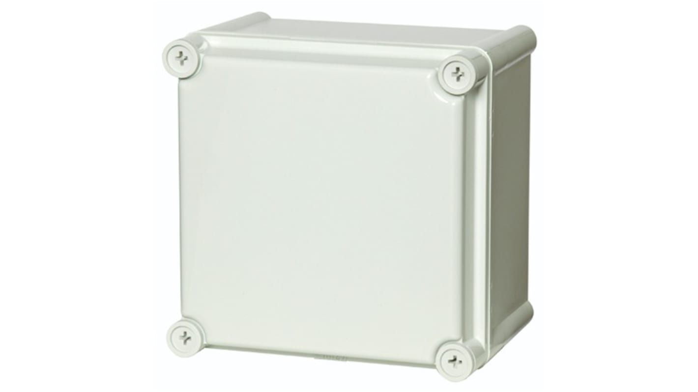 Fibox PC Series Grey Polycarbonate General Purpose Enclosure, IP65, IK08, Grey Lid, 190 x 190 x 180mm