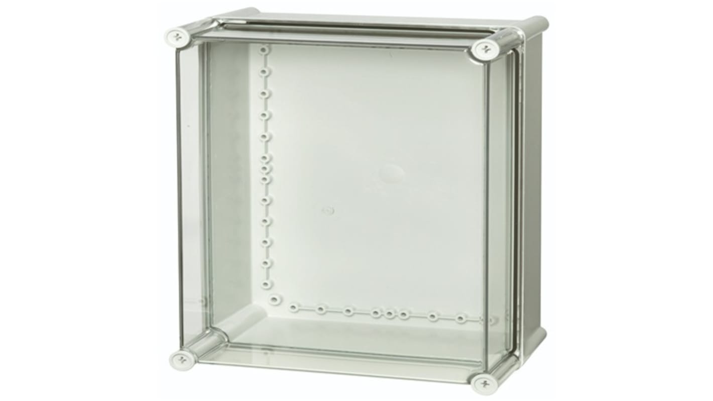 Fibox PC Series Grey Polycarbonate General Purpose Enclosure, IP65, IK08, Transparent Lid, 380 x 230 x 180mm