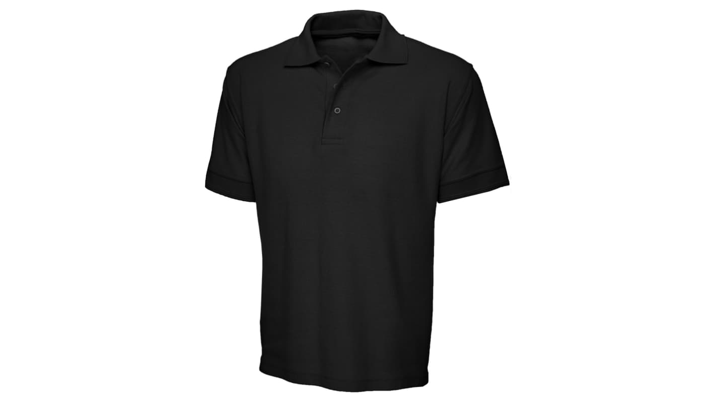 RS PRO Black 50% Cotton, 50% Polyester Polo Shirt, UK- 3X Large
