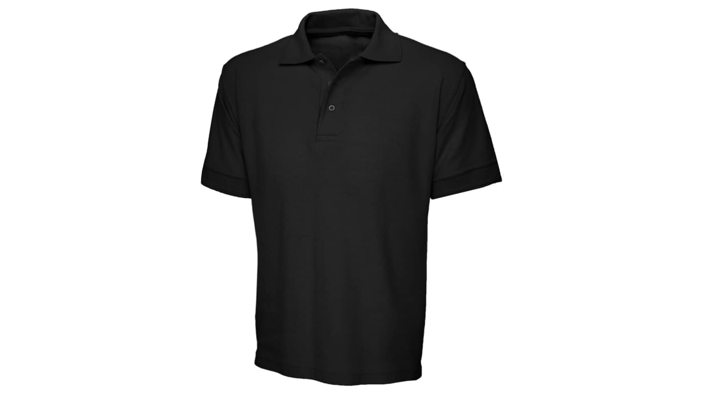 RS PRO Black 50% Cotton, 50% Polyester Polo Shirt, UK- 5X Large