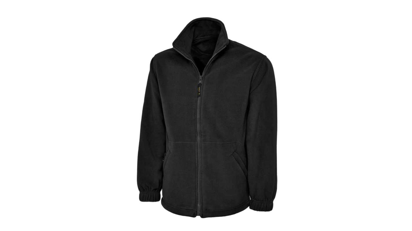 RS PRO Unisex Fleecejacke, 100 % Polyester Schwarz, Größe M
