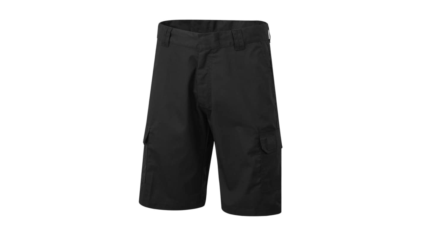 RS PRO Black 35% Cotton, 65% Polyester Work shorts, 30in