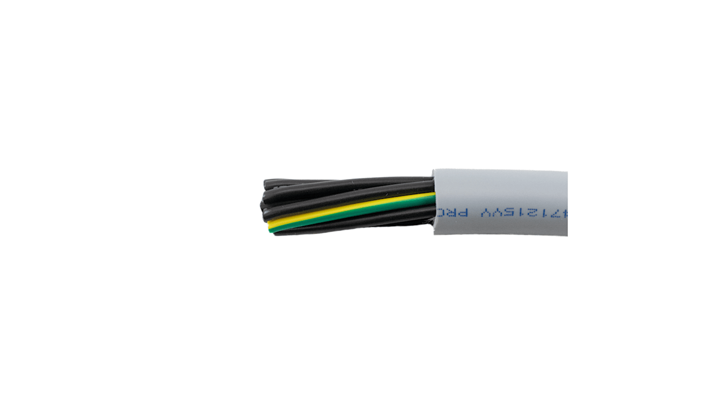 Alpha Wire 470051YY Control Cable, 5 Cores, 1 mm², Unscreened, 300m, Grey PVC Sheath, 17 AWG