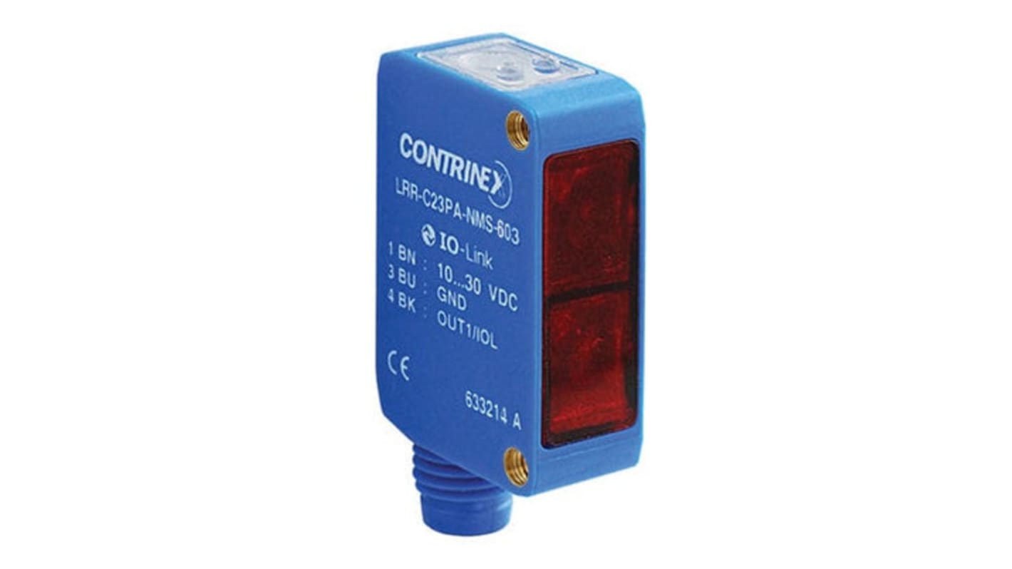 Rs-Online Sensore fotoelettrico Rettangolare Contrinex from Molex a retroriflessione rilevamento 20 → 8000 mm uscita PNP