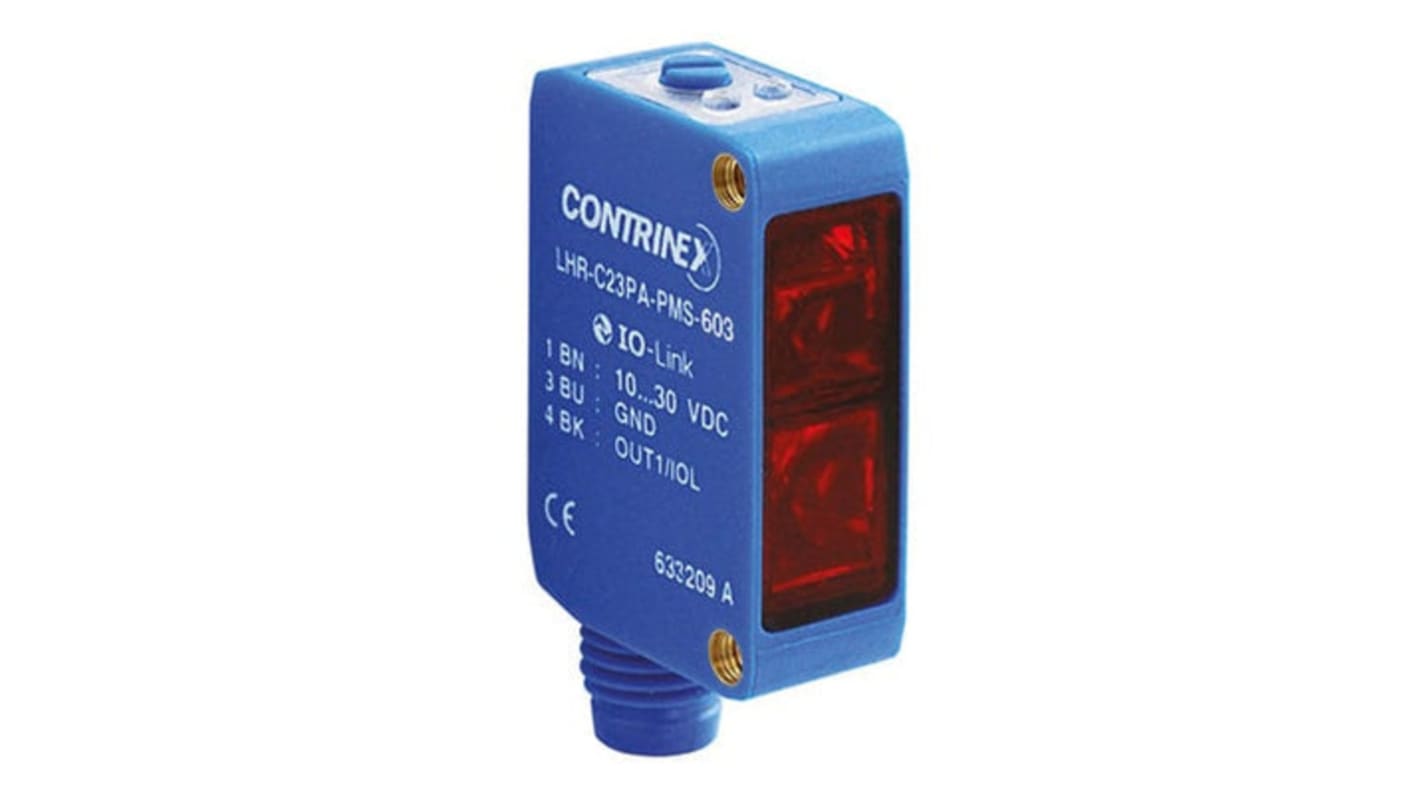 Rs-Online Sensore fotoelettrico Rettangolare Contrinex from Molex Soppressione di sfondo rilevamento 10 → 300 mm uscita