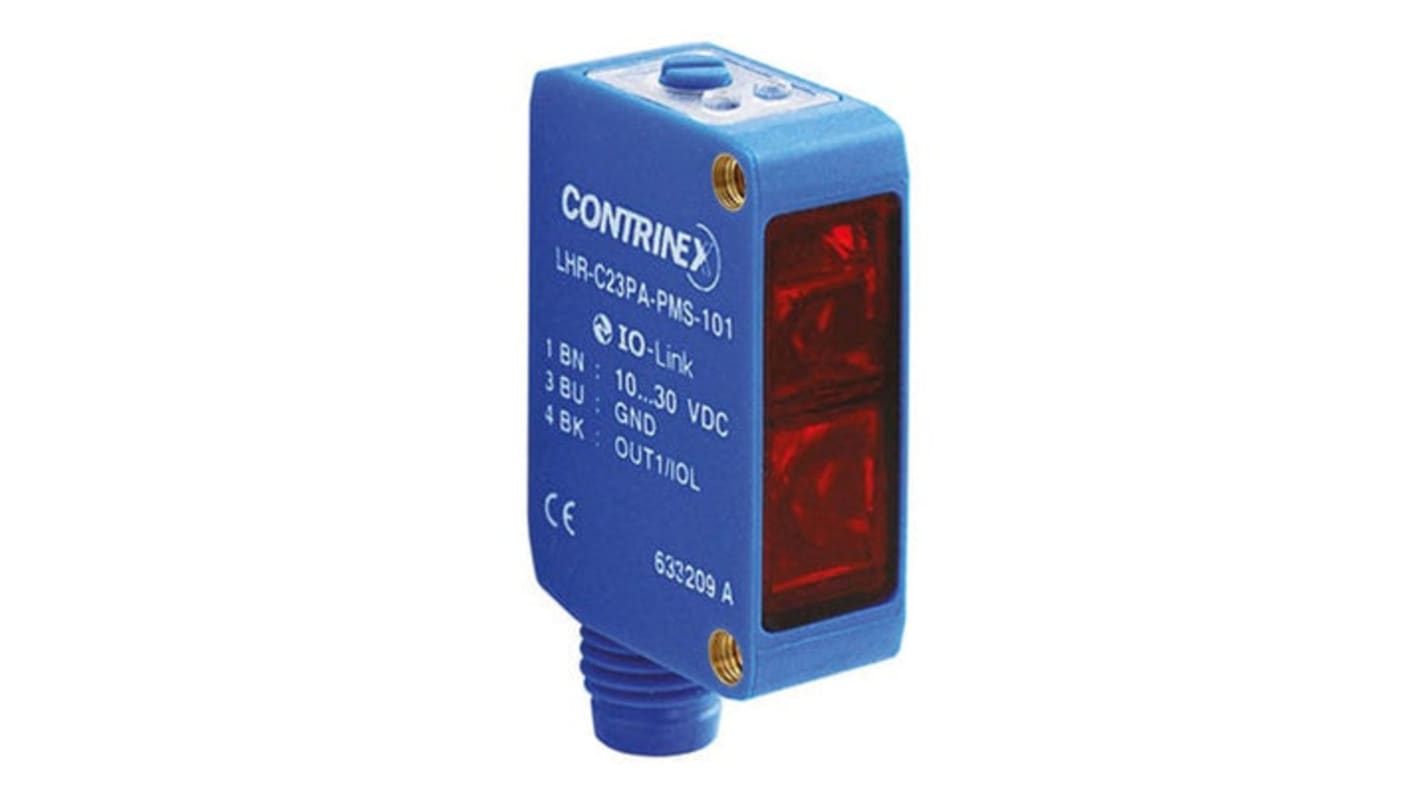 Rs-Online Sensore fotoelettrico Rettangolare Contrinex from Molex Soppressione di sfondo rilevamento 10 → 300 mm uscita