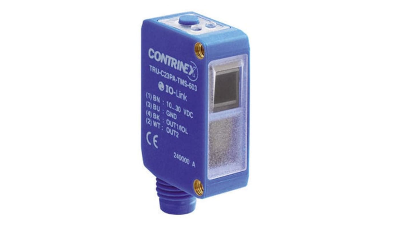 Rs-Online Sensore fotoelettrico Rettangolare Contrinex from Molex Riflesso trasparente rilevamento 0 → 1200 mm uscita