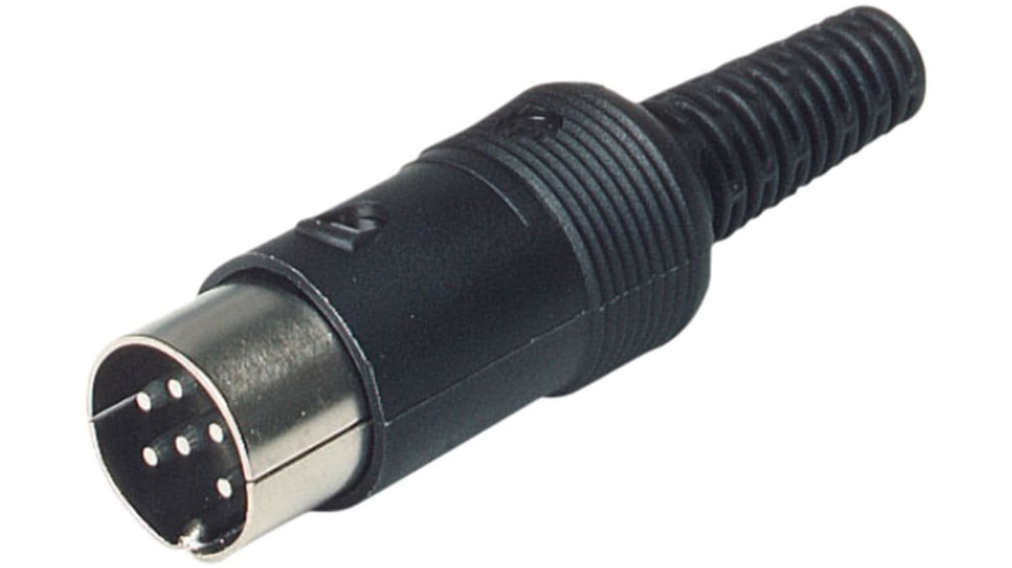 Hirschmann Industrial Circular Connectors, 6 Contacts, Cable Mount, Plug, Male, IP30, MAS 60 BLACK Series