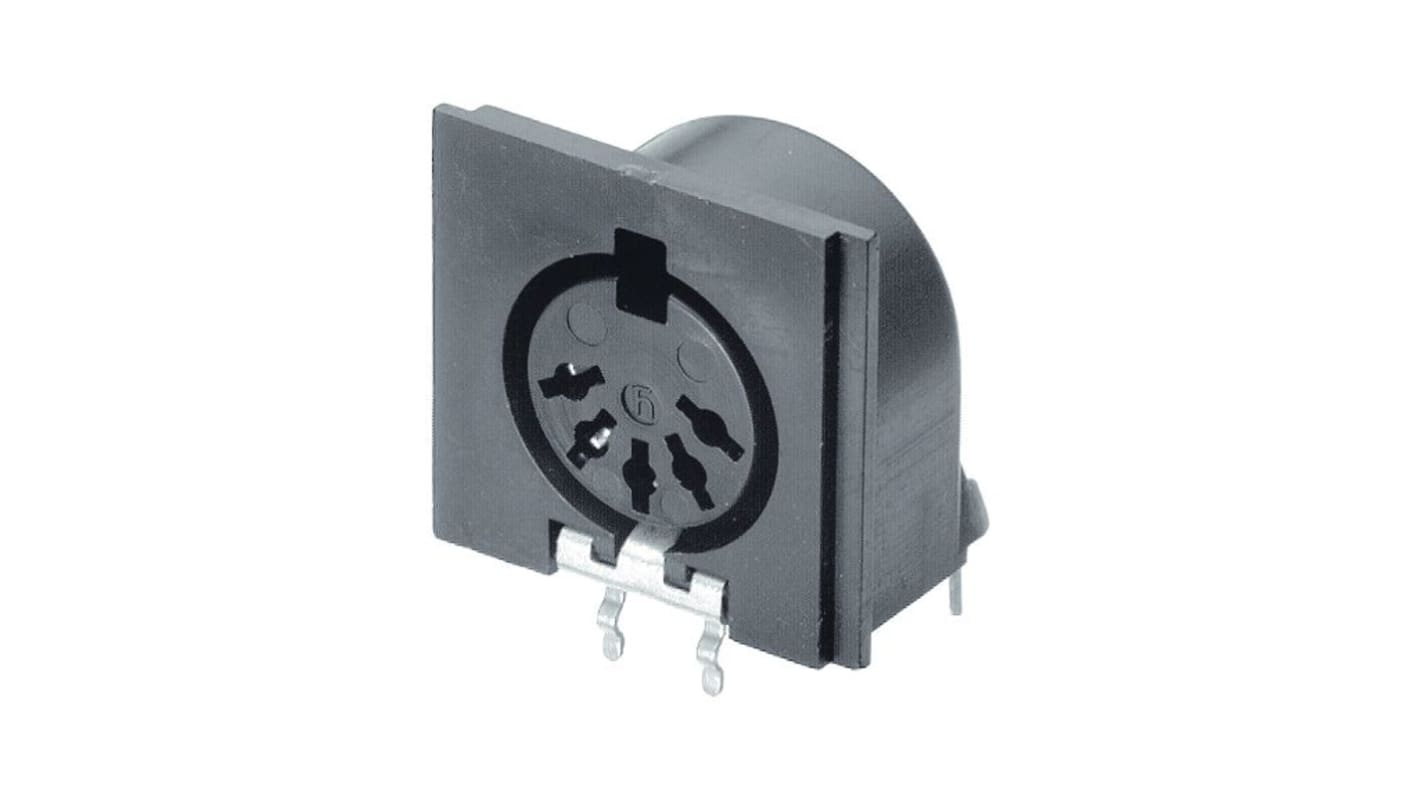 Hirschmann Industrial Circular Connectors, 7 Contacts, Panel Mount, Socket, Female, IP30, MAB 7 SH-L Series
