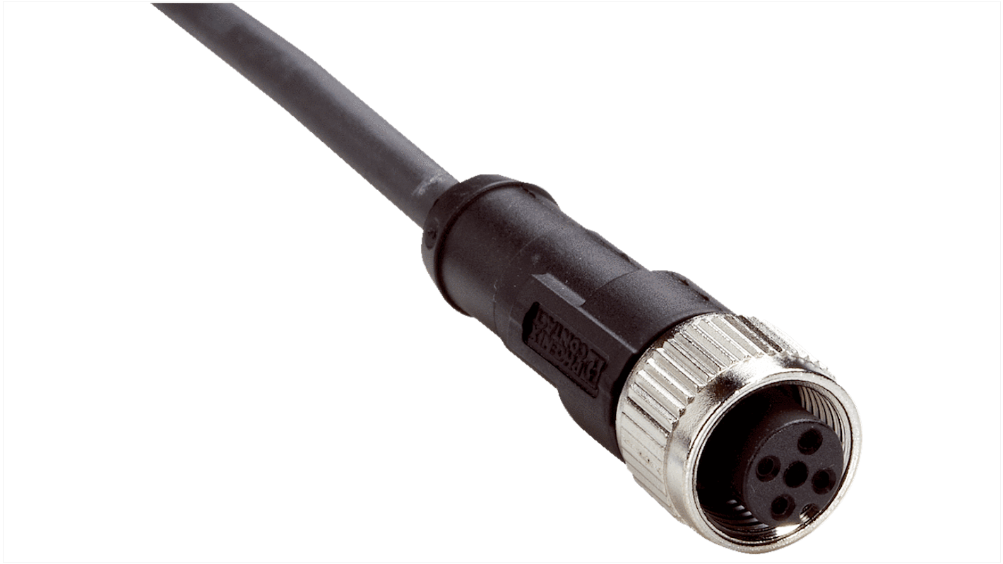 Sick Straight Female 4 way M12 to 4 way Connector & Cable, 2m