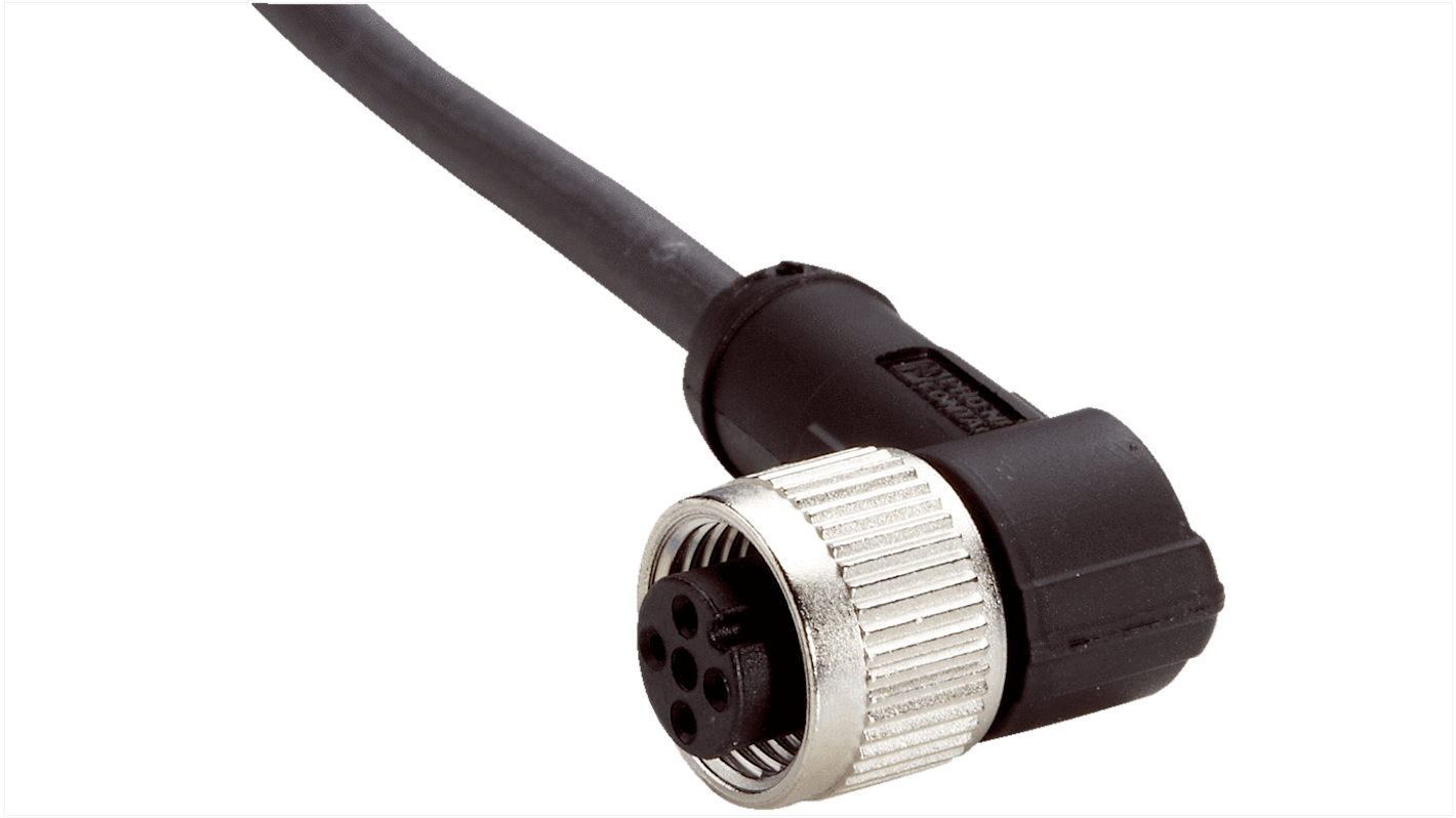 Sick Right Angle Female 4 way M12 to 4 way Connector & Cable, 10m