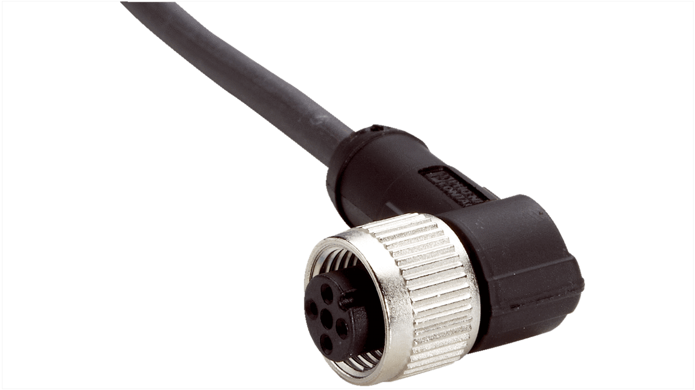 SICK Right Angle Female 4 way M12 to 4 way Connector & Cable, 20m