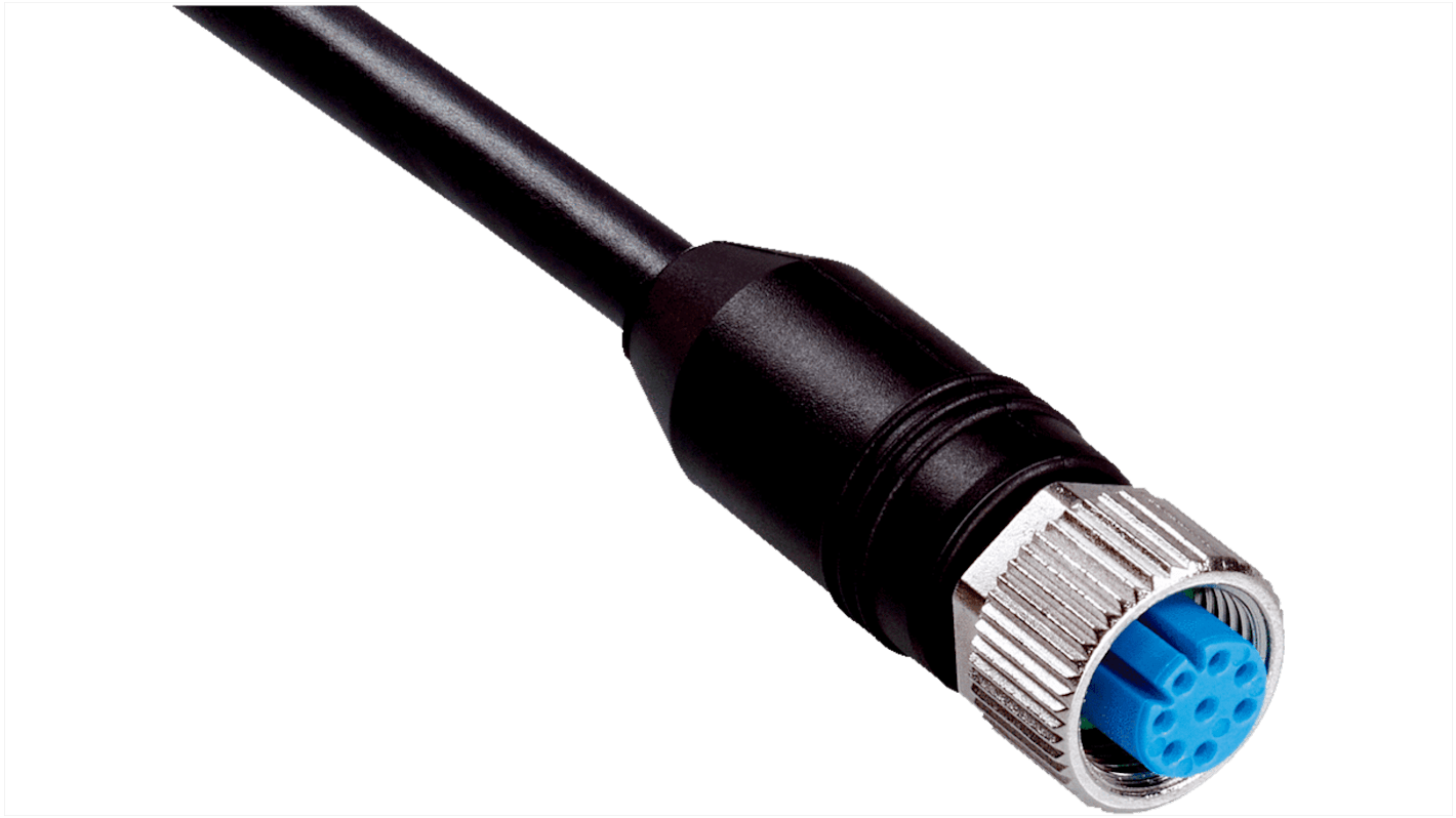 Sick Straight Female 7 way M12 to Connector & Cable, 10m