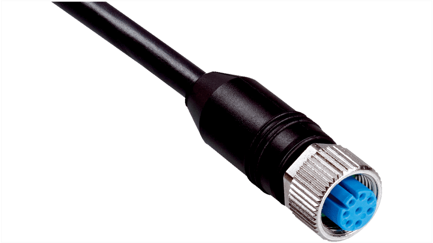 Sick Straight Female 7 way M12 to Connector & Cable, 2.5m