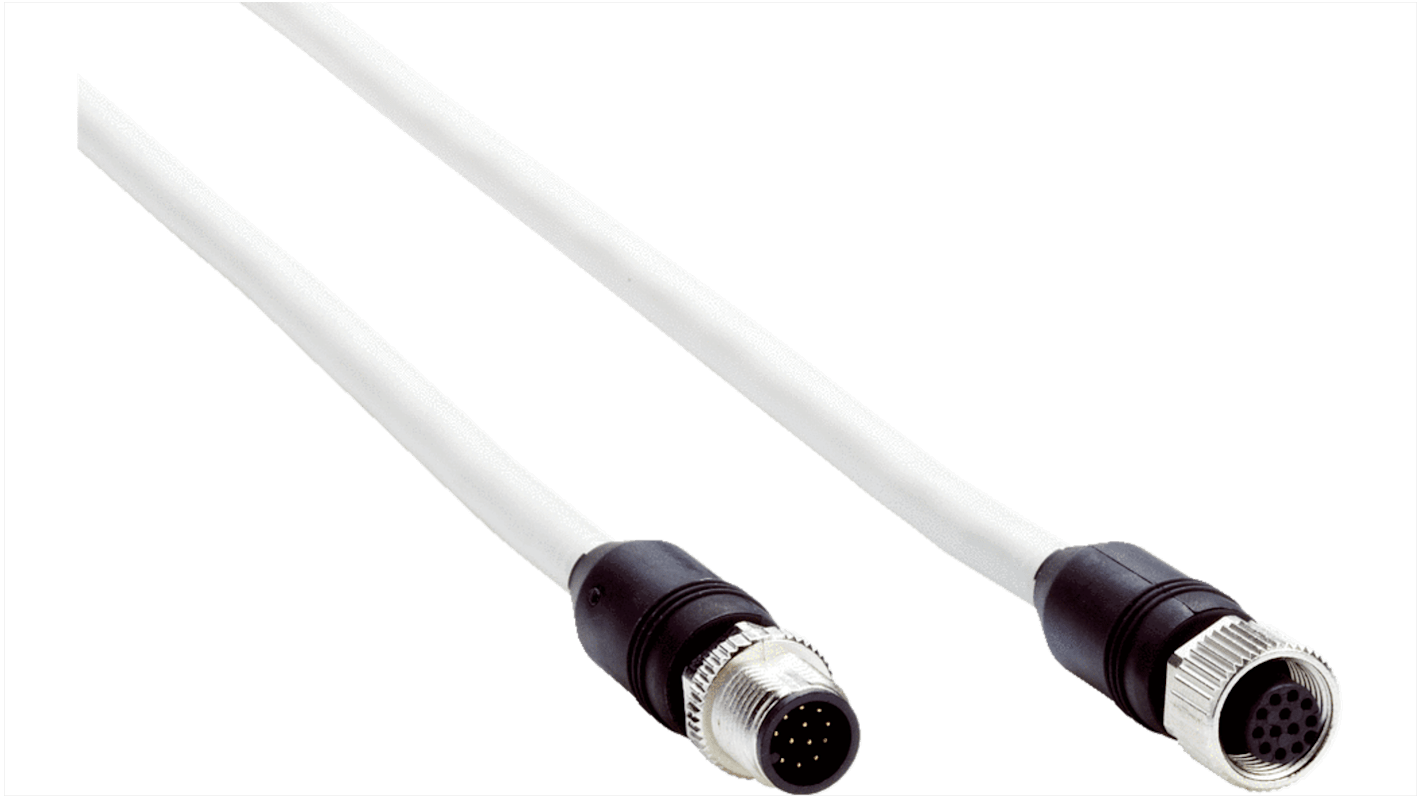 Złącze i kabel ze złączem Złącze M12 liczba rdzeni 12 długość 5m Rodzaj A Żeńskie Złącze B Złącze M12