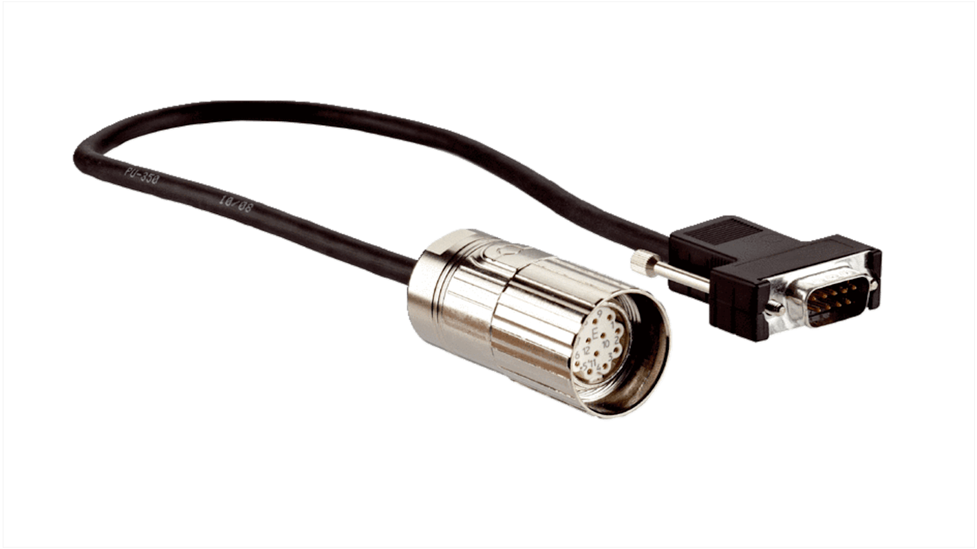 Sick Straight Female 12 way M23 to Straight Male 9 way 9 Pin D-sub Connector & Cable, 500mm