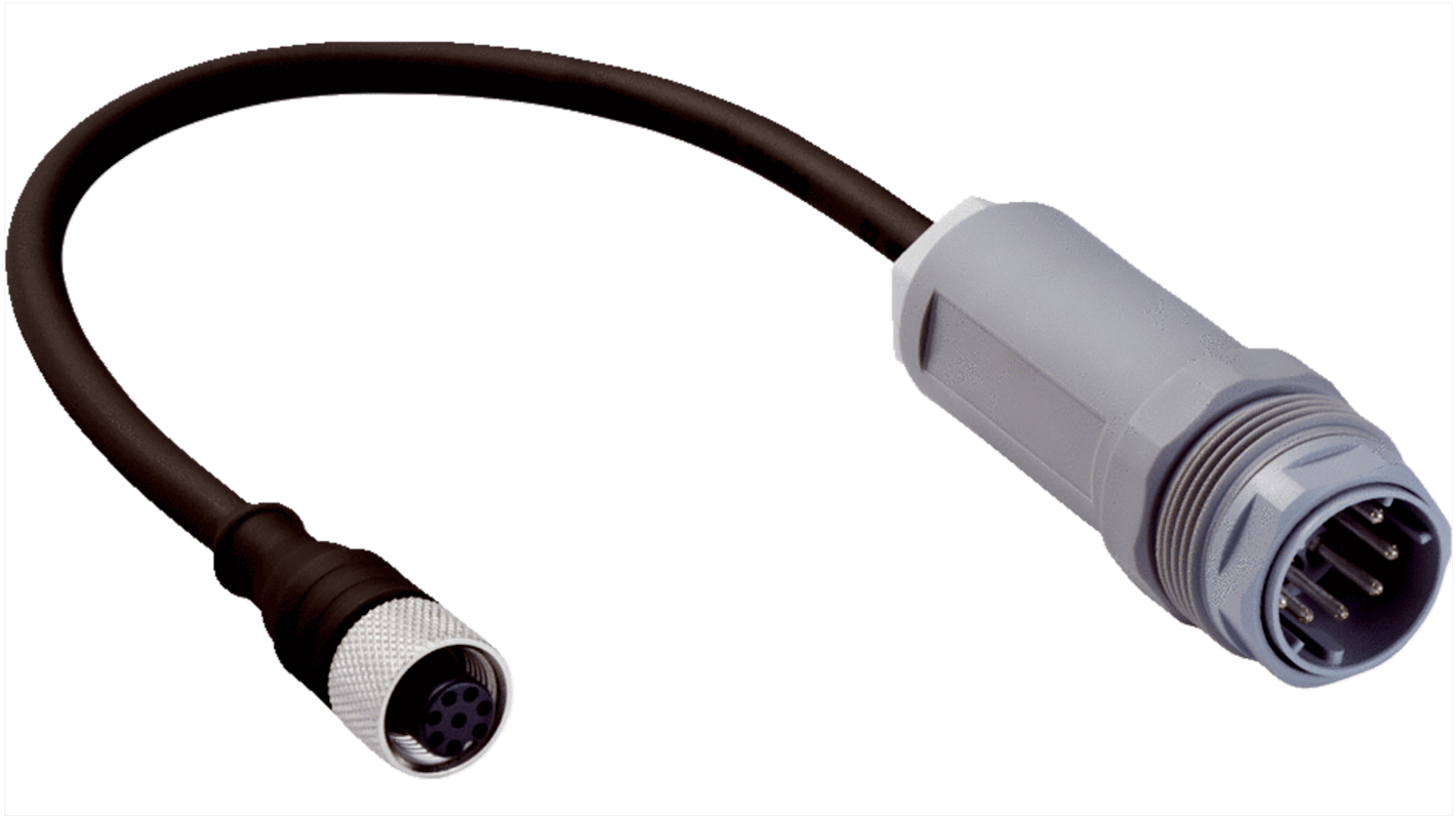 Złącze i kabel ze złączem Złącze M12 liczba rdzeni 8 długość 250mm Rodzaj A Żeńskie Złącze B M26