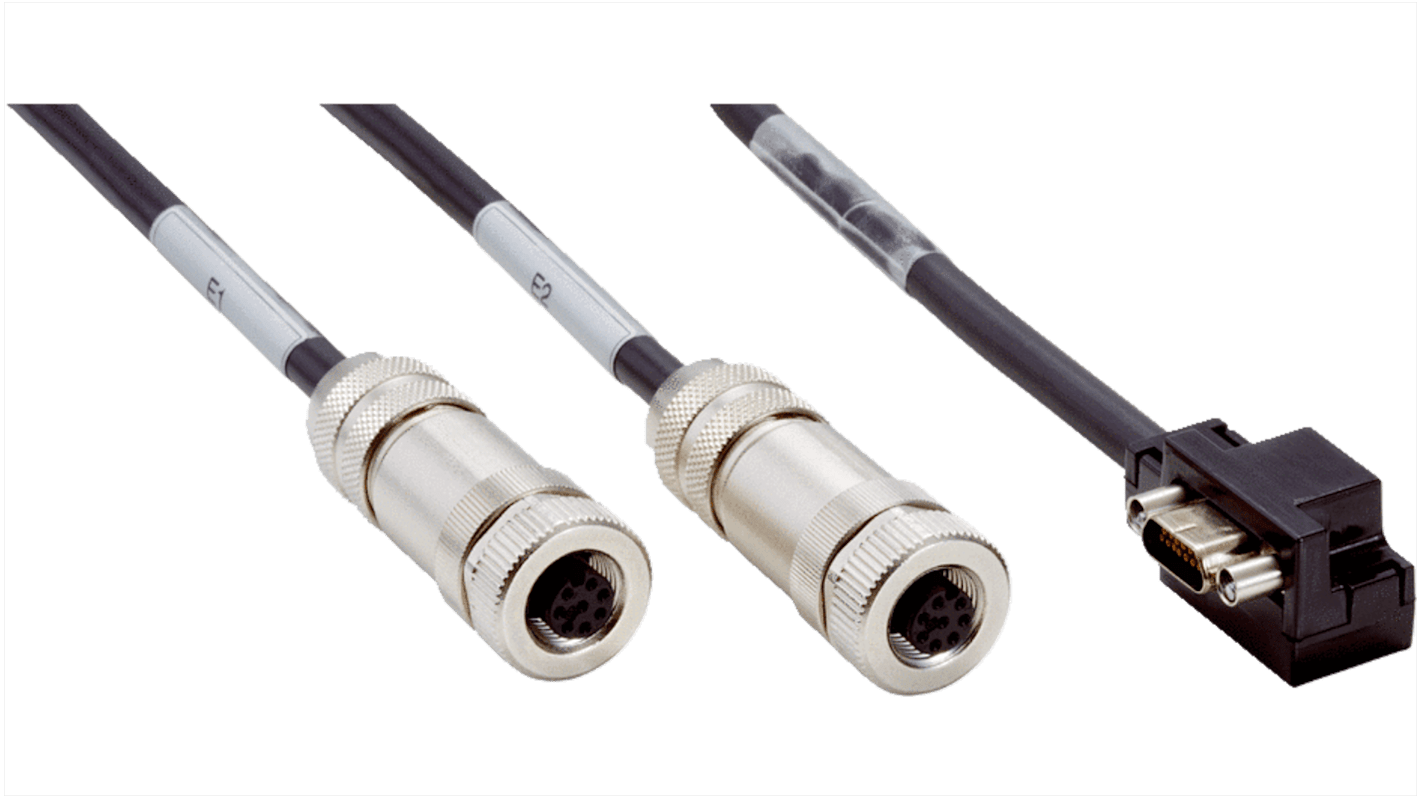 SICK Male Micro D-Sub to Female M12 Cable, 500mm PVC, FX3 Series