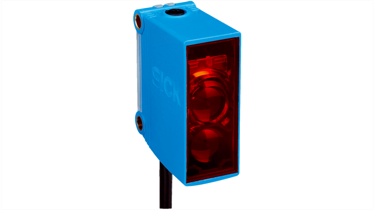 Sick Retroreflective Photoelectric Sensor, Rectangular Sensor, 15 m Detection Range