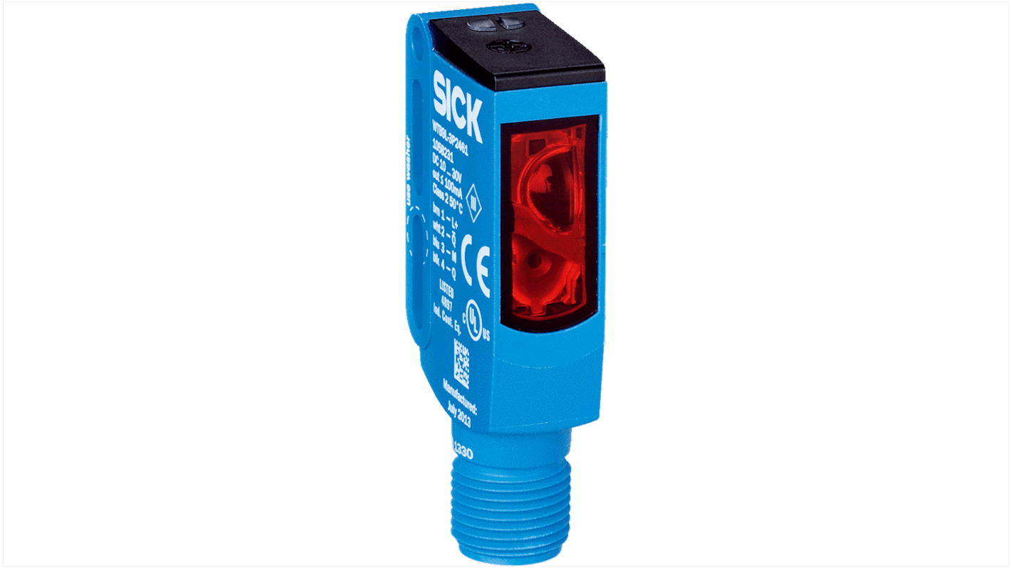 Rs-Online Sensore fotoelettrico Rettangolare SICK Soppressione di sfondo rilevamento 400 mm uscita NPN