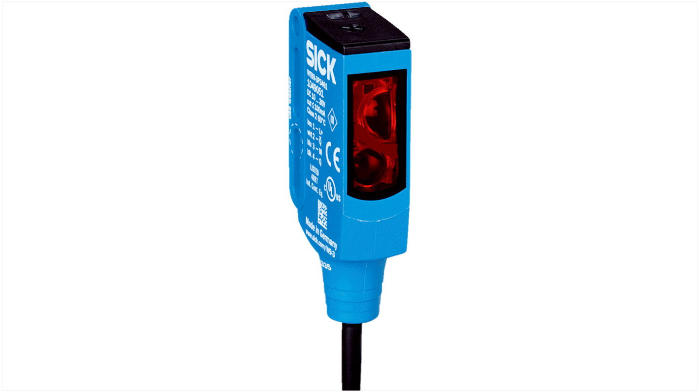 Sick Foreground Suppression Photoelectric Sensor, Rectangular Sensor, 600 mm Detection Range