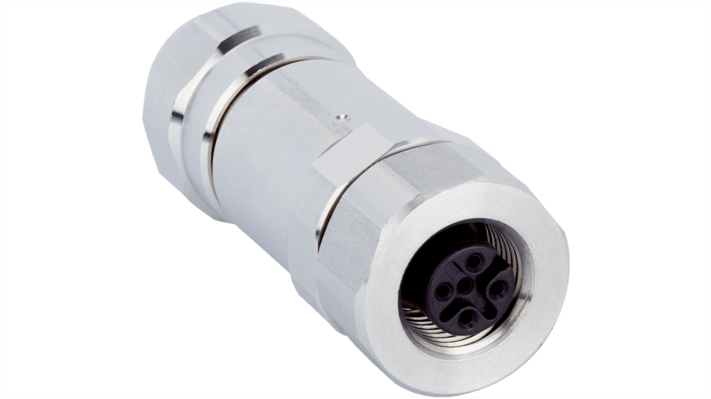 Sick Connector, Screw Mount, M12 Connector, Plug, Female, IP69K, YF12ES5 Series