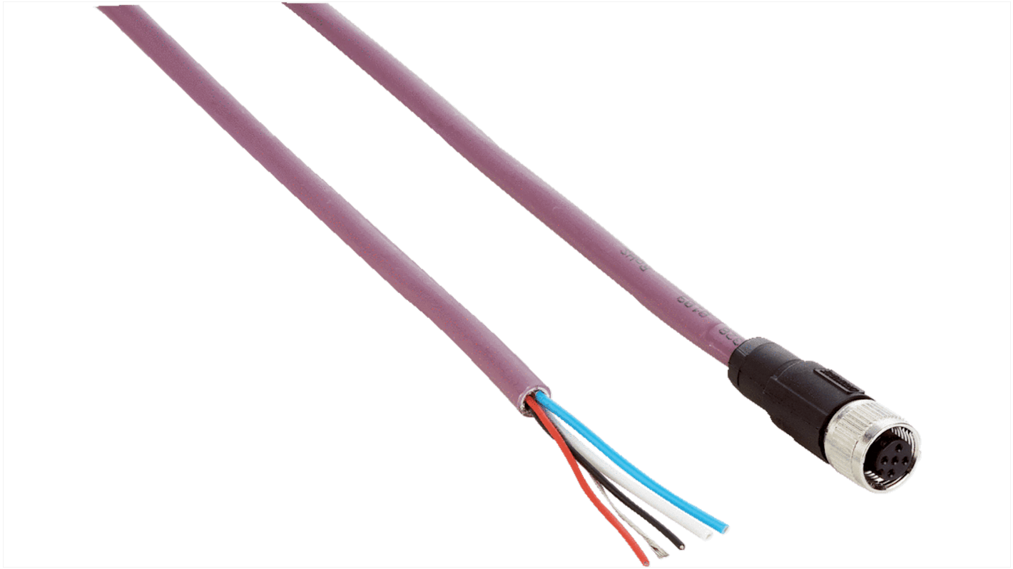 Złącze i kabel ze złączem Złącze M12 liczba rdzeni 5 długość 10m Rodzaj A Żeńskie Złącze B Flying Leads