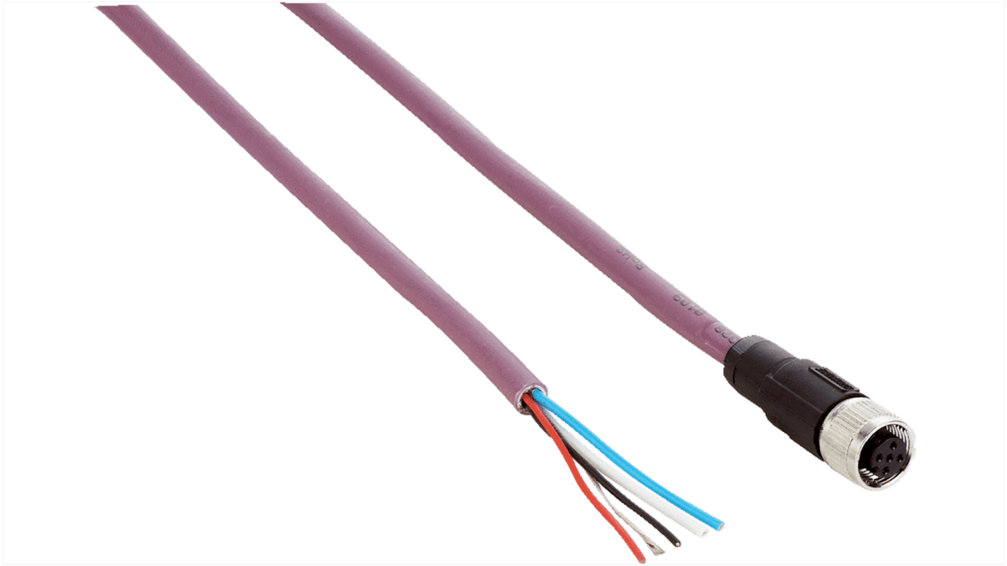 Sick Straight Female 5 way M12 to Flying Leads Connector & Cable, 10m