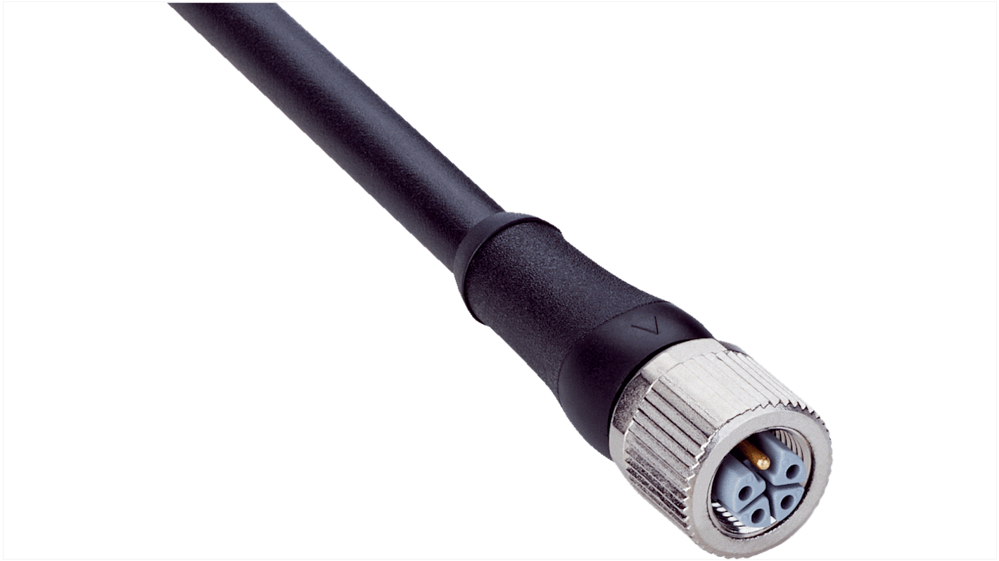 Sick Straight Female 5 way M12 to Connector & Cable, 2m