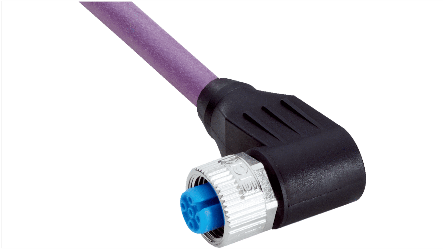 Conector y cable Sick, con. A M12 Hembra, 5 polos, con. B Extremo de cable libre, cod.: A, long. 10m, 1,5 kV, 4 A,