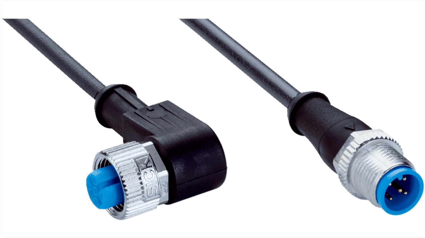 Złącze i kabel ze złączem Złącze M12 liczba rdzeni 5 długość 600mm Rodzaj A Żeńskie Złącze B Złącze M12