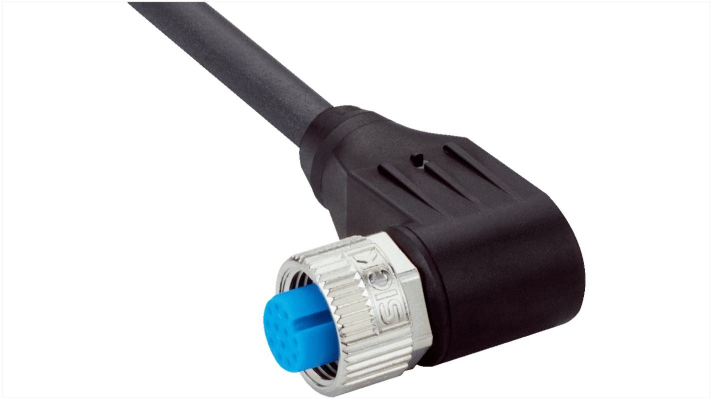 SICK Right Angle Female 12 way M12 to Connector & Cable, 5m