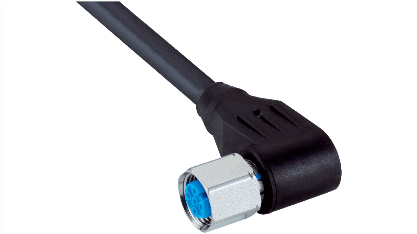 SICK Right Angle Female 4 way M12 to Connector & Cable, 10m