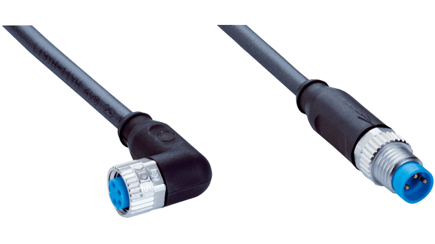 Złącze i kabel Złącze A M8 liczba rdzeni 4 długość 1m Rodzaj A Żeńskie Złącze B M8