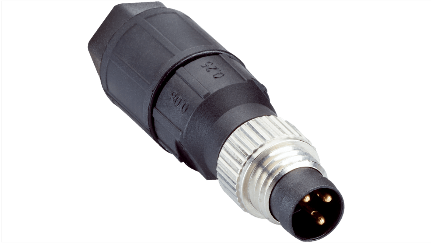 Sick Connector, Screw Mount, M8 Connector, Plug, Male, IP67, YM08U13 Series