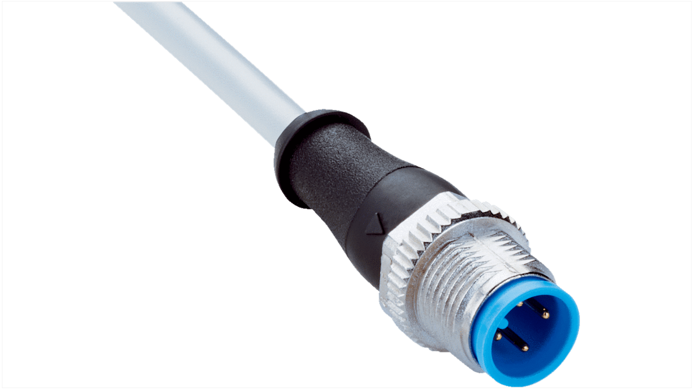 SICK Straight Male 4 way M12 to Connector & Cable, 2m